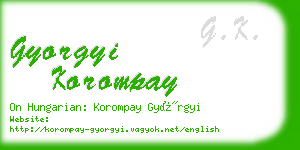 gyorgyi korompay business card